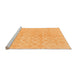 Sideview of Machine Washable Abstract Orange Modern Area Rugs, wshabs1290org