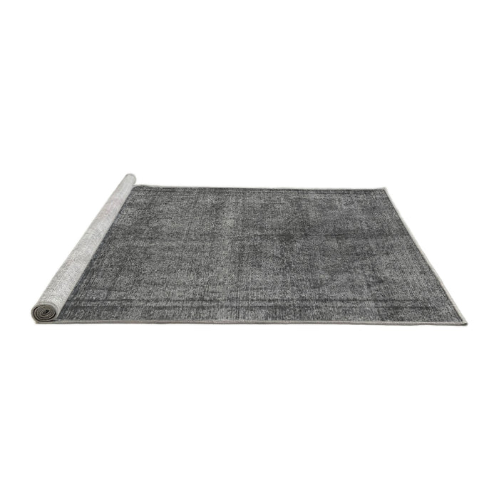 Sideview of Machine Washable Abstract Gray Modern Rug, wshabs1291gry