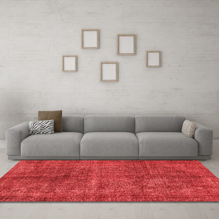 Modern Red Washable Rugs