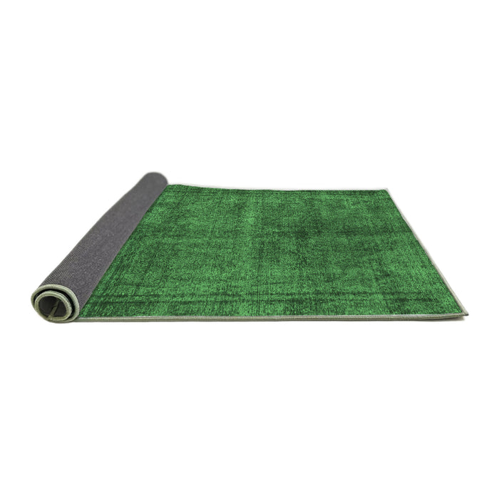 Sideview of Abstract Emerald Green Modern Rug, abs1291emgrn