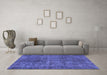 Machine Washable Abstract Blue Modern Rug in a Living Room, wshabs1291blu