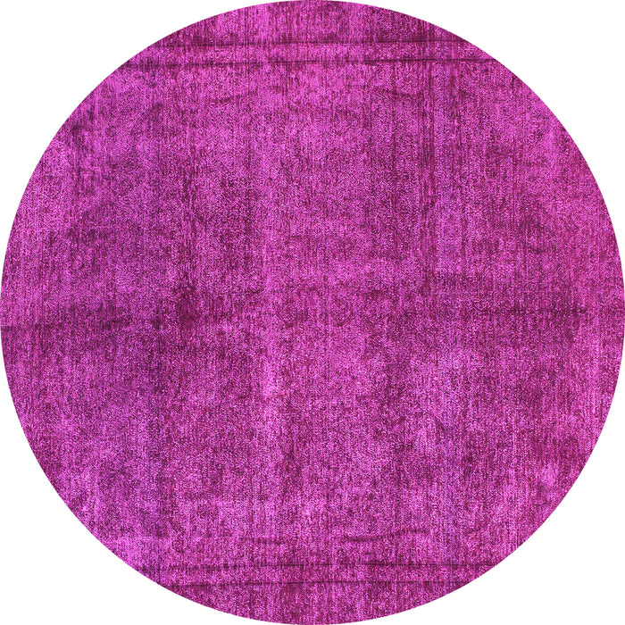 Round Abstract Pink Modern Rug, abs1291pnk