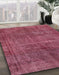 Abstract Dark Pink Modern Rug in Family Room, abs1291