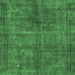 Square Abstract Emerald Green Modern Rug, abs1291emgrn