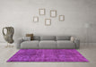 Machine Washable Abstract Purple Modern Area Rugs in a Living Room, wshabs1291pur