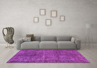 Machine Washable Abstract Purple Modern Rug, wshabs1291pur