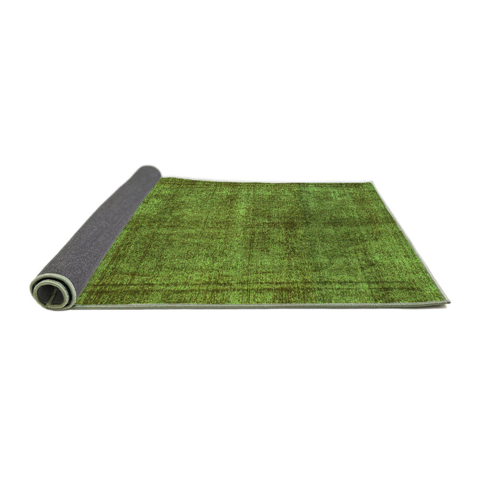 Sideview of Abstract Green Modern Rug, abs1291grn
