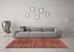 Machine Washable Abstract Brown Modern Rug in a Living Room,, wshabs1291brn