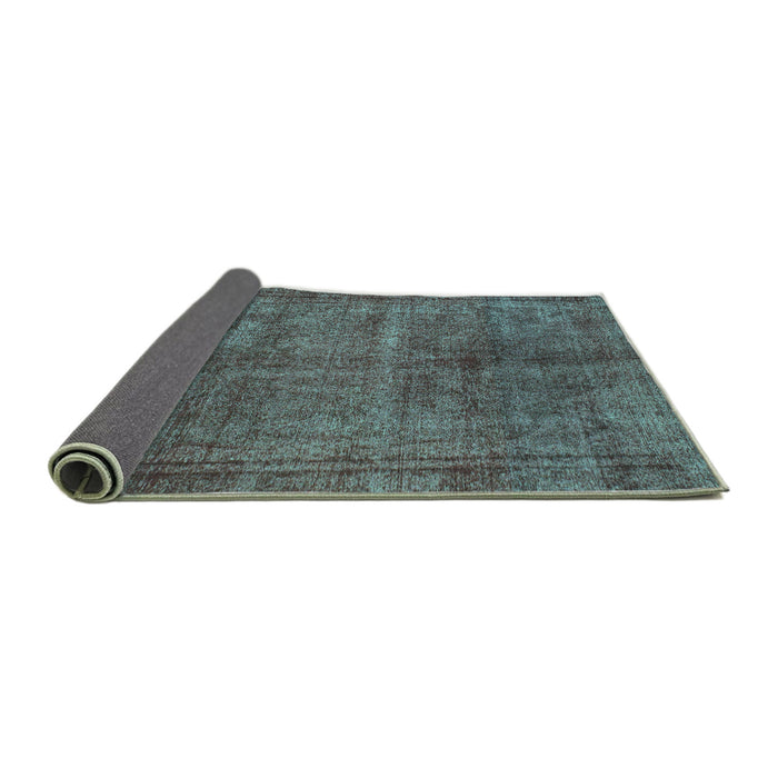 Sideview of Abstract Turquoise Modern Rug, abs1291turq