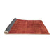 Sideview of Abstract Orange Modern Rug, abs1291org