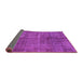 Sideview of Abstract Purple Modern Rug, abs1291pur