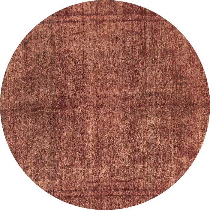 Round Abstract Brown Modern Rug, abs1291brn