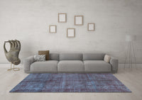 Machine Washable Abstract Light Blue Modern Rug, wshabs1291lblu