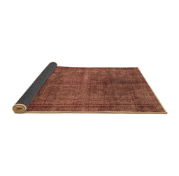 Sideview of Abstract Brown Modern Rug, abs1291brn