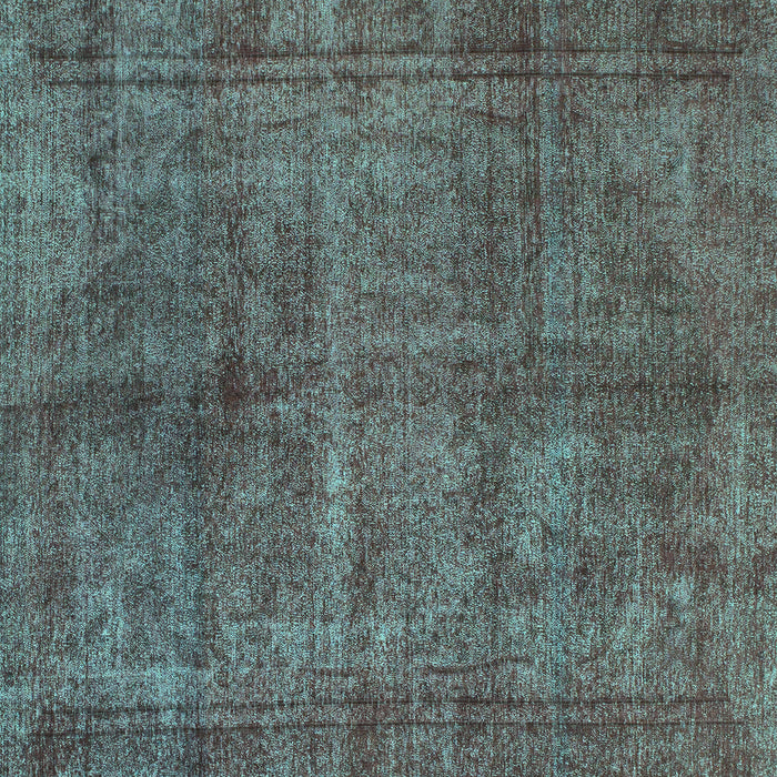 Square Machine Washable Abstract Turquoise Modern Area Rugs, wshabs1291turq