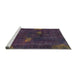 Sideview of Machine Washable Abstract Purple Rug, wshabs1292