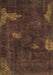 Machine Washable Abstract Brown Modern Rug, wshabs1292brn