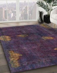 Abstract Purple Modern Rug, abs1292