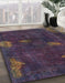 Machine Washable Abstract Purple Rug in a Family Room, wshabs1292