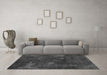 Machine Washable Abstract Gray Modern Rug in a Living Room,, wshabs1292gry