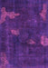 Machine Washable Abstract Purple Modern Area Rugs, wshabs1292pur