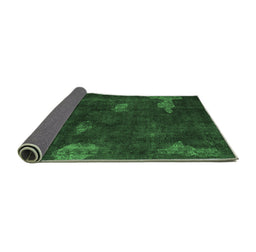 Sideview of Abstract Emerald Green Modern Rug, abs1292emgrn