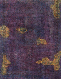 Machine Washable Abstract Purple Rug, wshabs1292