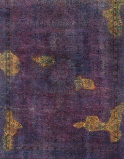 Machine Washable Abstract Purple Rug, wshabs1292