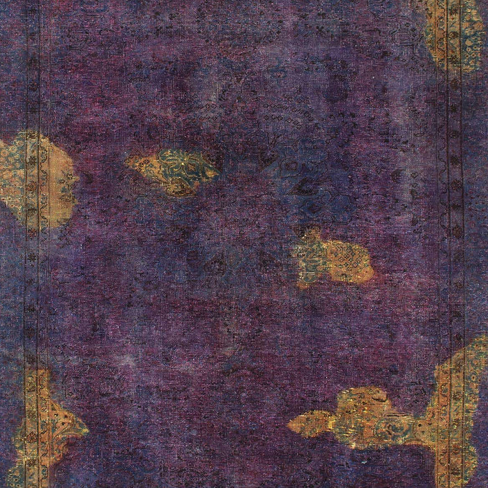 Machine Washable Abstract Purple Rug, wshabs1292