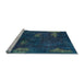 Sideview of Machine Washable Abstract Light Blue Modern Rug, wshabs1292lblu