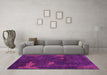Machine Washable Abstract Pink Modern Rug in a Living Room, wshabs1292pnk