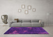 Machine Washable Abstract Purple Modern Area Rugs in a Living Room, wshabs1292pur