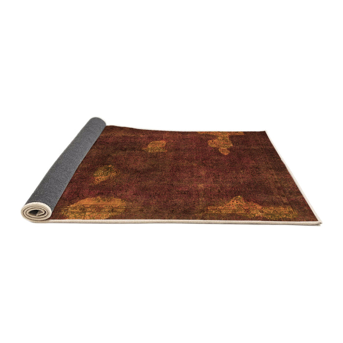 Sideview of Abstract Orange Modern Rug, abs1292org