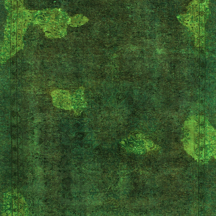 Machine Washable Abstract Green Modern Area Rugs, wshabs1292grn