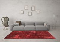 Machine Washable Abstract Red Modern Rug, wshabs1292red