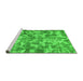 Sideview of Machine Washable Abstract Green Modern Area Rugs, wshabs1293grn