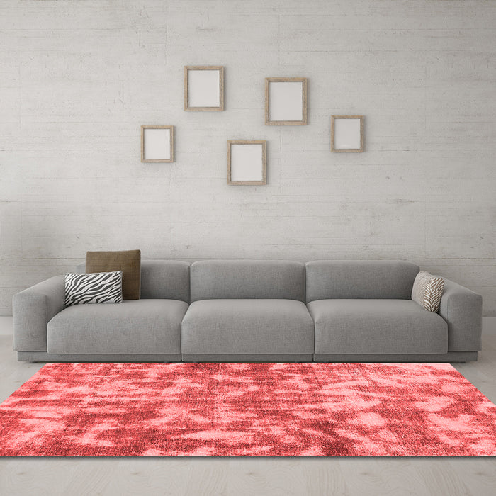 Modern Red Washable Rugs