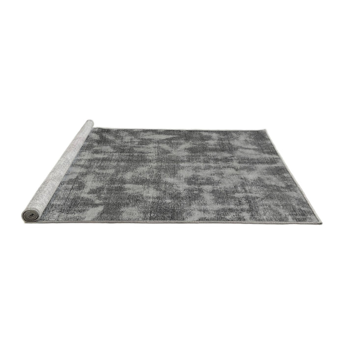 Sideview of Machine Washable Abstract Gray Modern Rug, wshabs1293gry