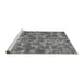 Sideview of Machine Washable Abstract Gray Modern Rug, wshabs1293gry