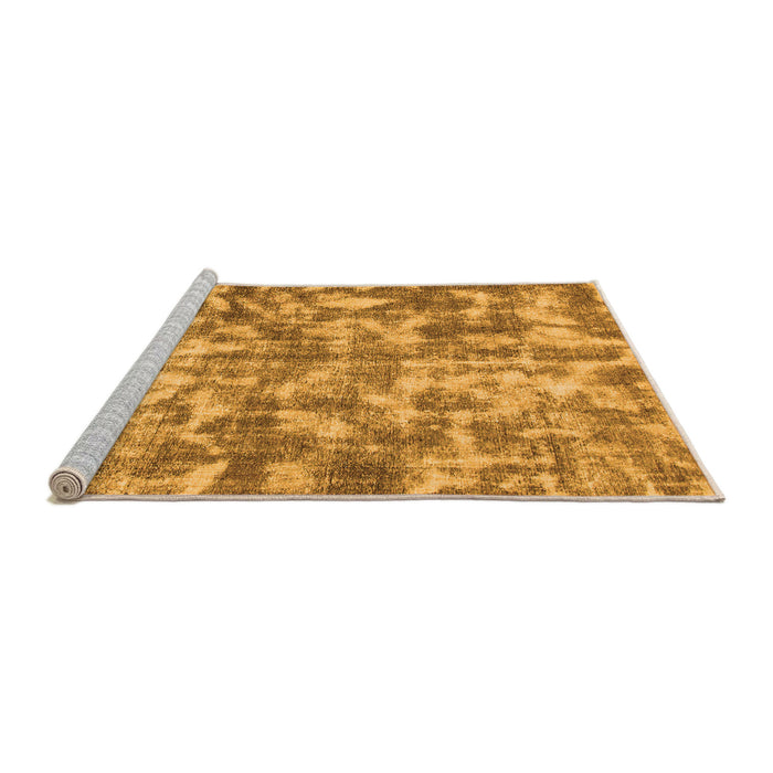 Sideview of Machine Washable Abstract Orange Modern Area Rugs, wshabs1293org