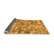 Sideview of Abstract Orange Modern Rug, abs1293org