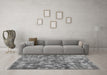 Machine Washable Abstract Gray Modern Rug in a Living Room,, wshabs1293gry