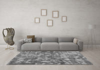 Machine Washable Abstract Gray Modern Rug, wshabs1293gry