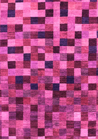 Checkered Pink Modern Rug, abs1294pnk