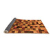 Sideview of Checkered Orange Modern Rug, abs1294org