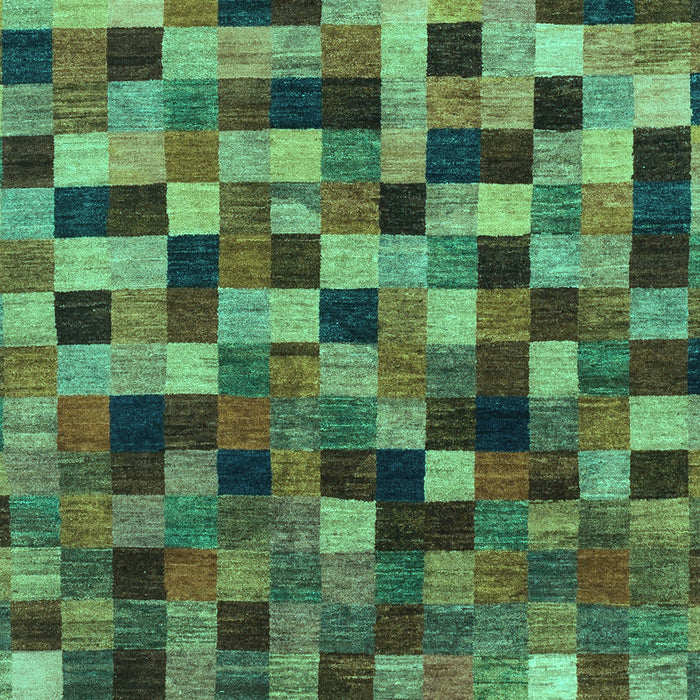 Checkered Turquoise Modern Rug, abs1294turq