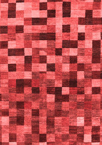 Checkered Red Modern Rug, abs1294red