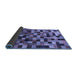 Sideview of Checkered Blue Modern Rug, abs1294blu