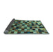 Sideview of Checkered Light Blue Modern Rug, abs1294lblu