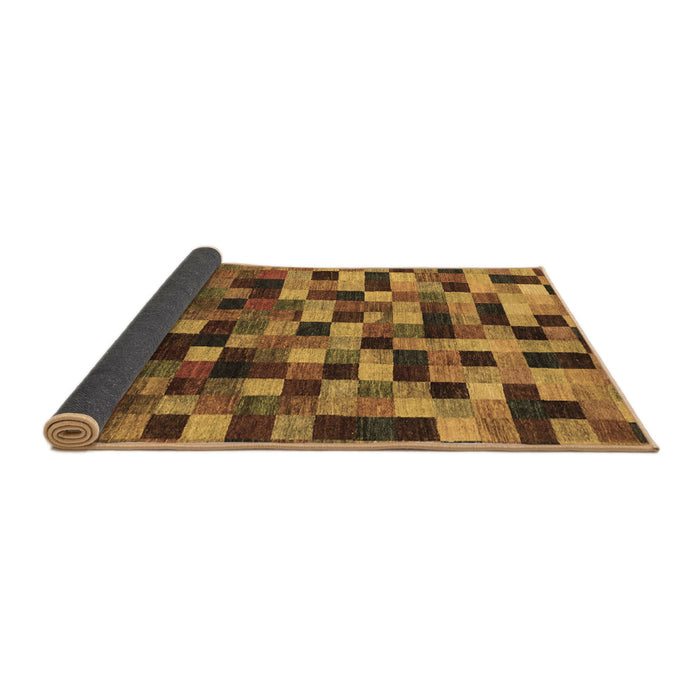 Sideview of Checkered Brown Modern Rug, abs1294brn